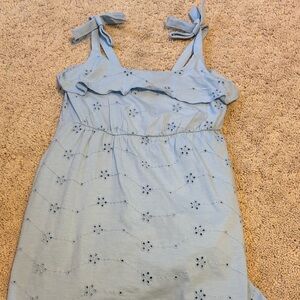 Cat & Jack Light Blue Eyelet Dress